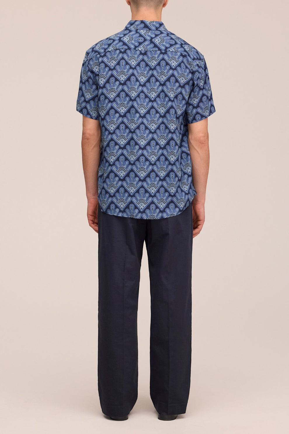 NN07 Deon SS Print 50055 Navy Blue