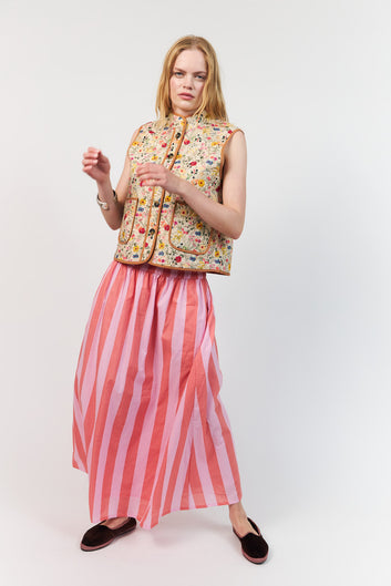 Lollys Laundry W Cairoll Quilted Vest Flower Print