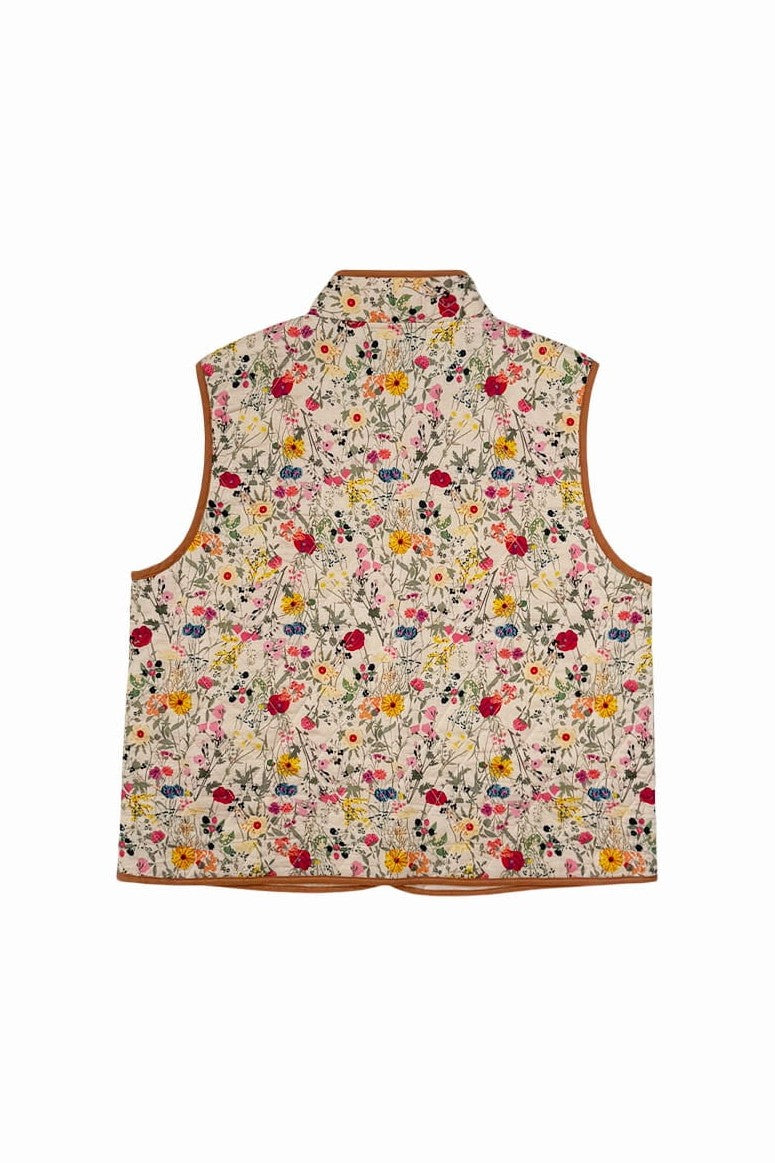 Lollys Laundry W Cairoll Quilted Vest Flower Print
