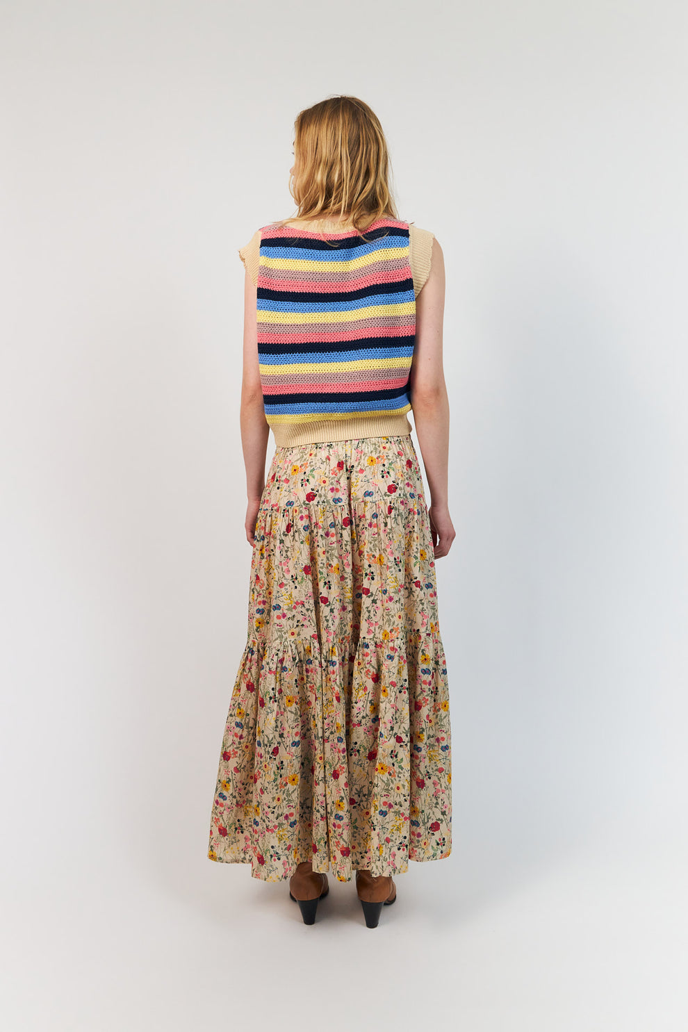Lollys Laundry W Sunsetll Maxi Nederdel Flower Print