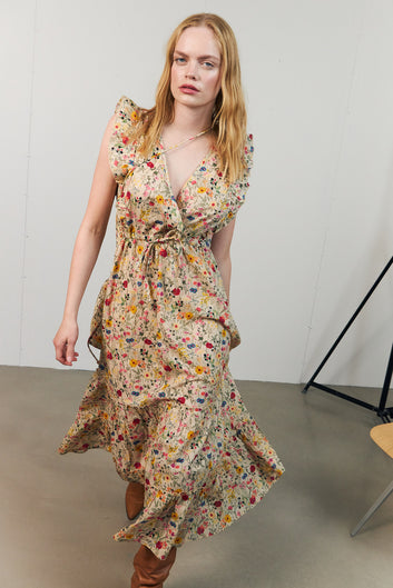 Lollys Laundry W Samoll Midi Kjole Flower Print