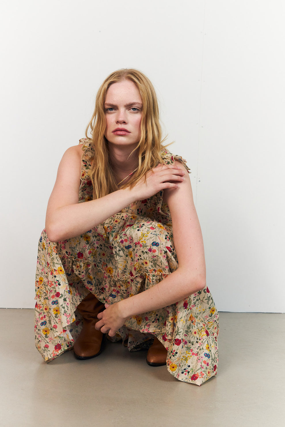 Lollys Laundry W Samoll Midi Kjole Flower Print