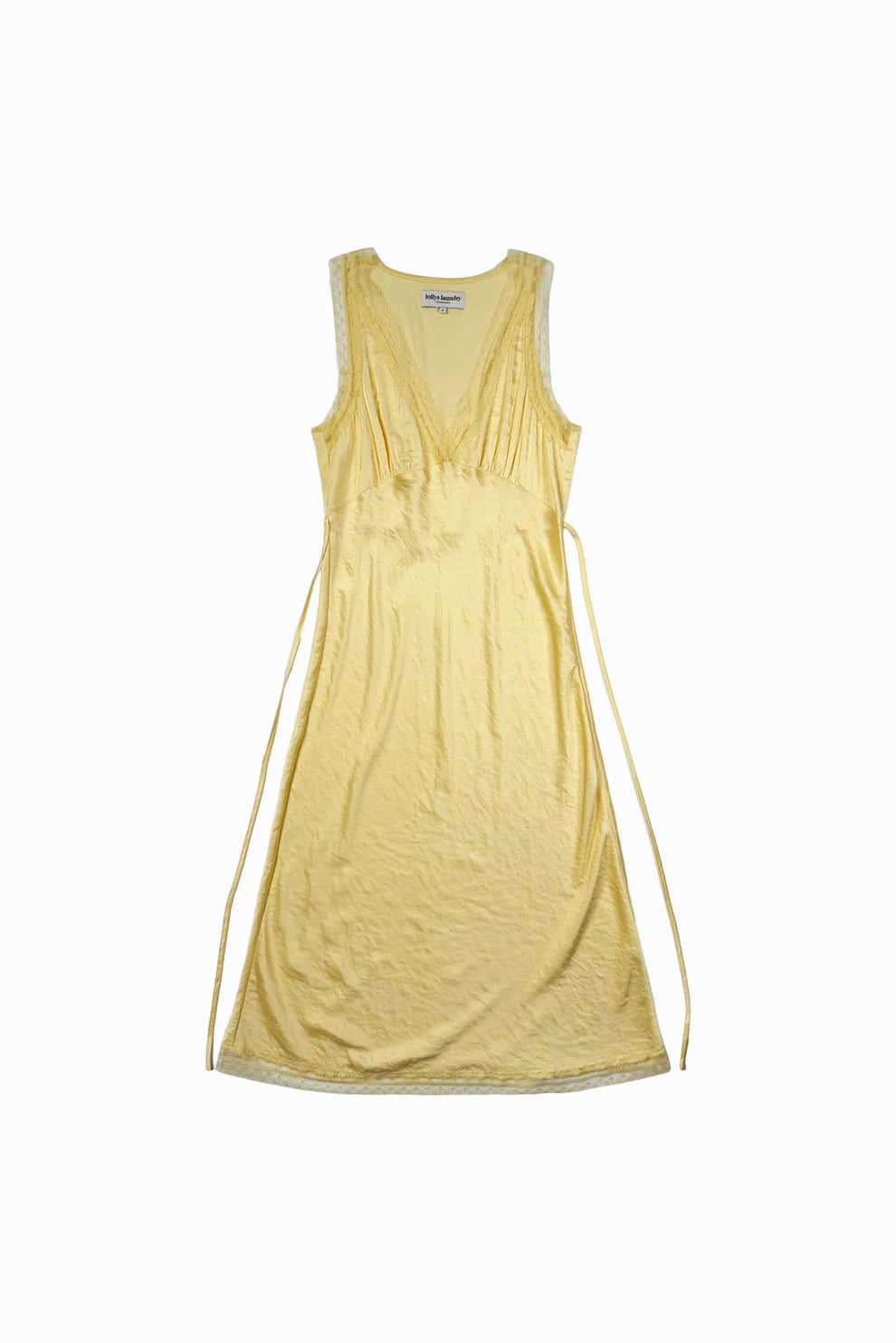 Lollys Laundry W Clarill Midi Kjole Light Yellow