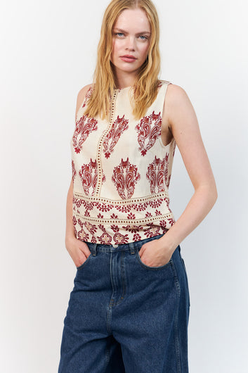 Lollys Laundry W Piall Top Creme