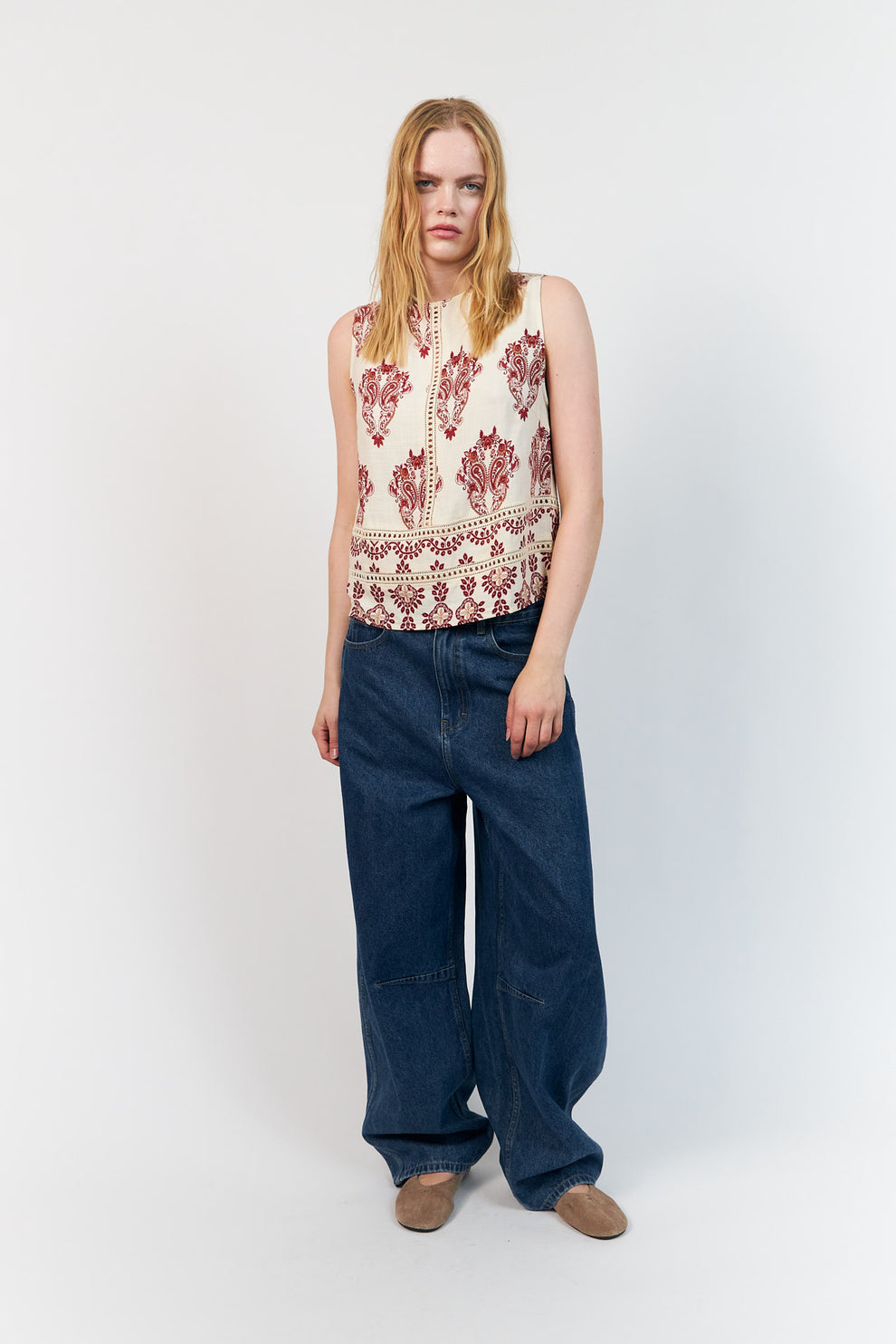 Lollys Laundry W Piall Top Creme