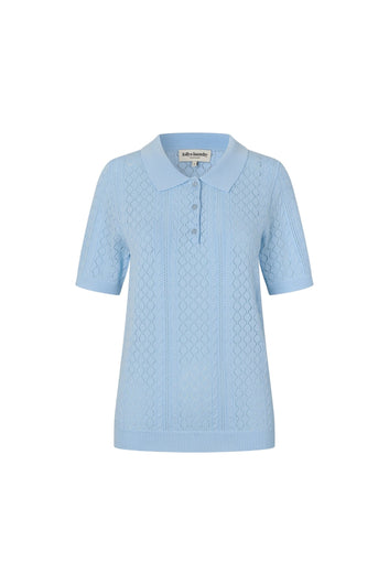 Lollys Laundry W Alaiall Polo Knit Light Blue