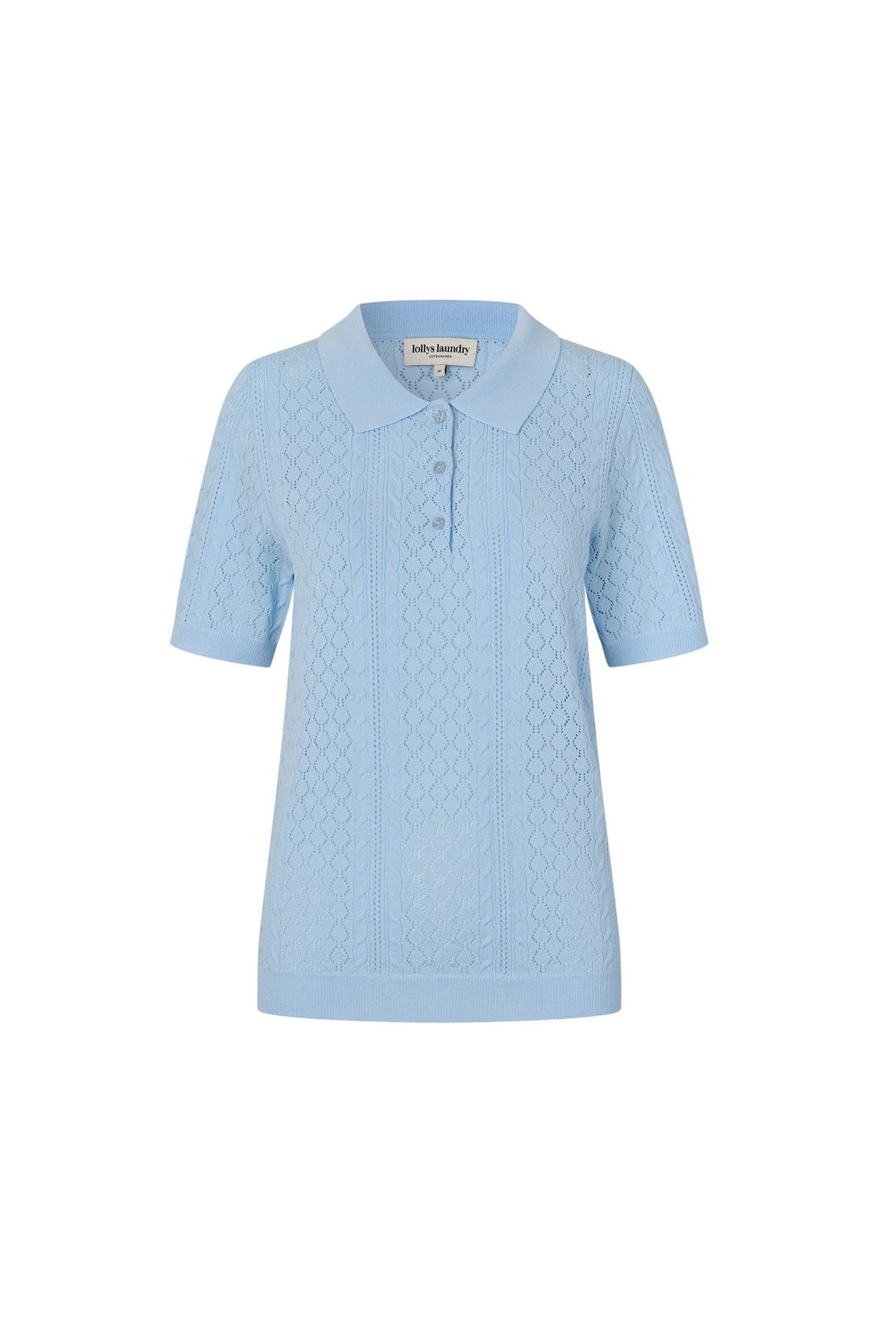 Lollys Laundry W Alaiall Polo Knit Light Blue