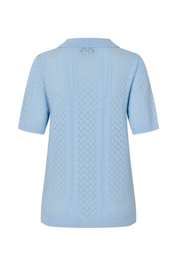 Lollys Laundry W Alaiall Polo Knit Light Blue