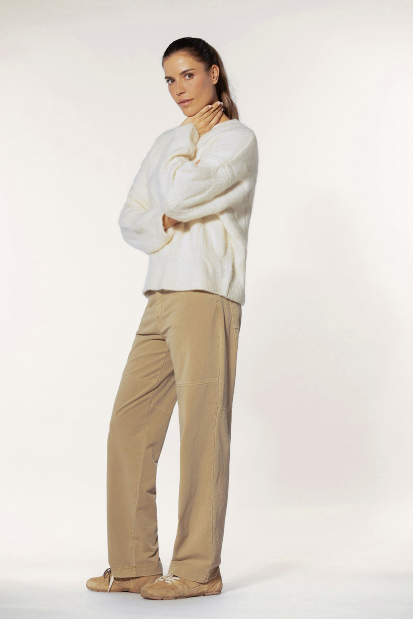 Blue Sportswear Michaela Cable Knit Cream