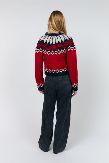 Lollys Laundry W Clarell Knit Cardigan Red