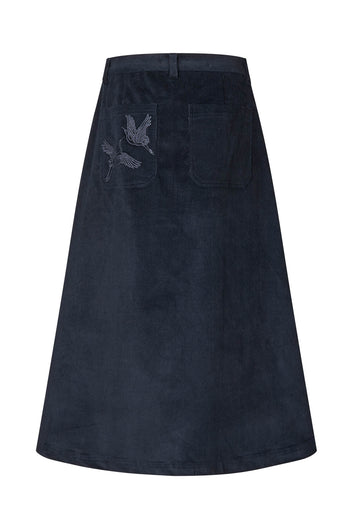 Lollys Laundry W Unall Maxi Nederdel Dark Blue