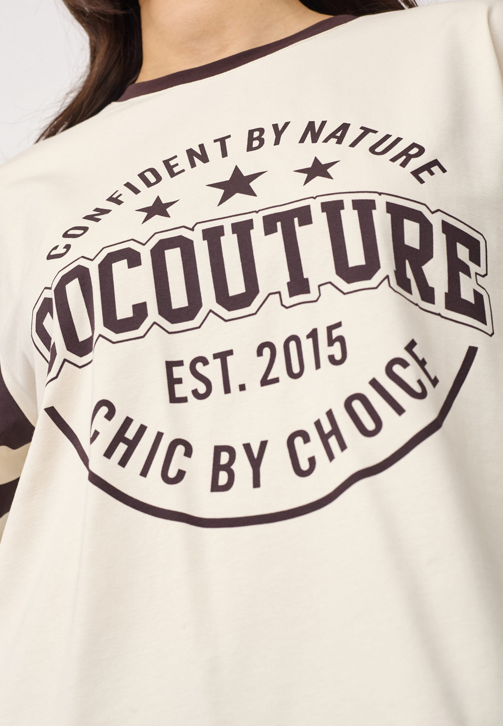 Co´Couture W Confidence Box Tee Chokolate Plum