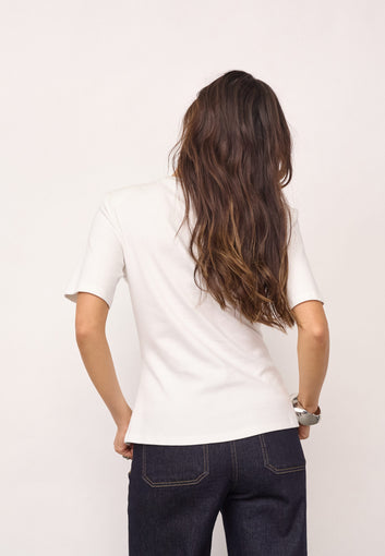 Co´Couture Orianecc Pleat Tie Tee White