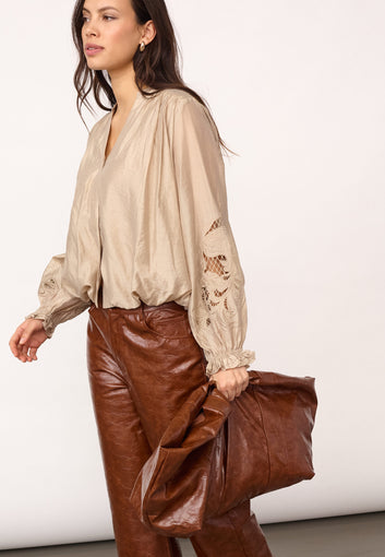 Co´Couture Delincc Balloon Emb Shirt Mink