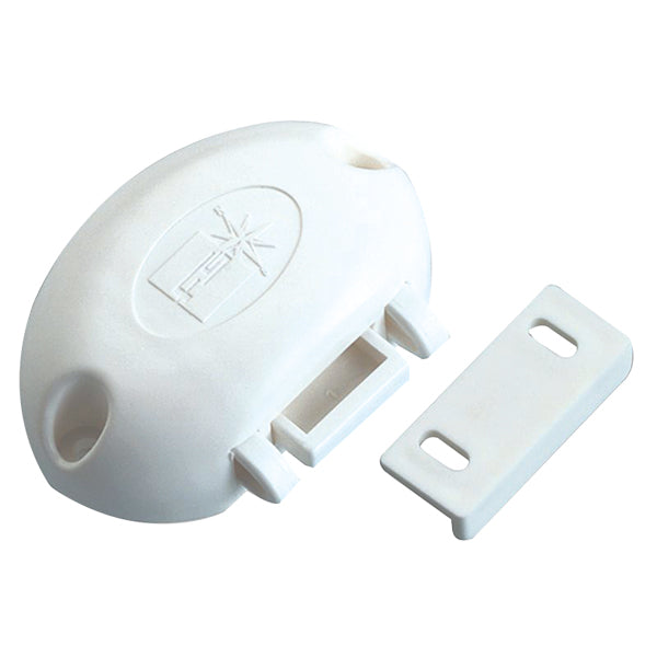 Skabslås med anti vibration, hvid 70 x 45 x 20 mm