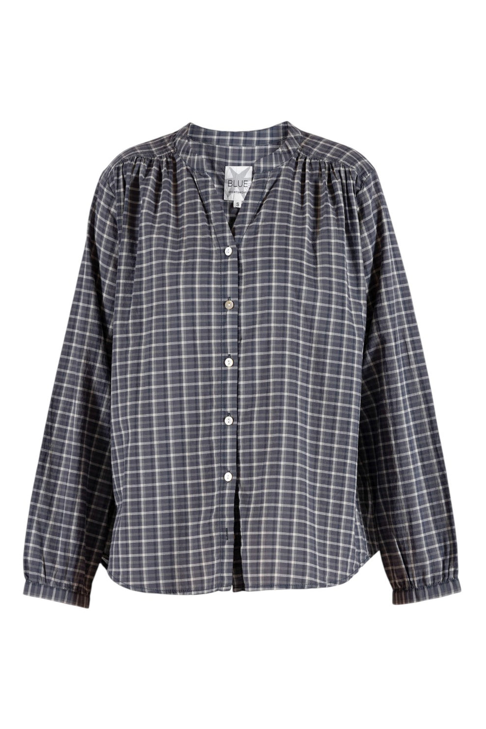 Blue Sportswear Dalene Voile Shirt Dusty Navy Check