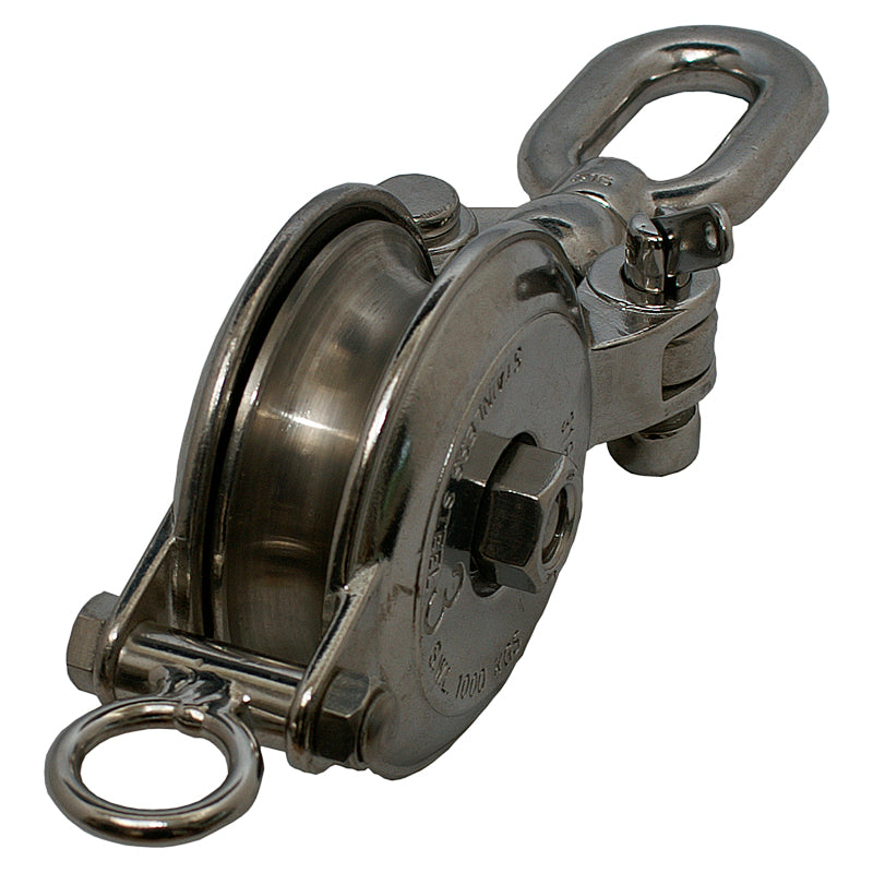 Kasteblok rustfri m/kuglelejer & svirveløje