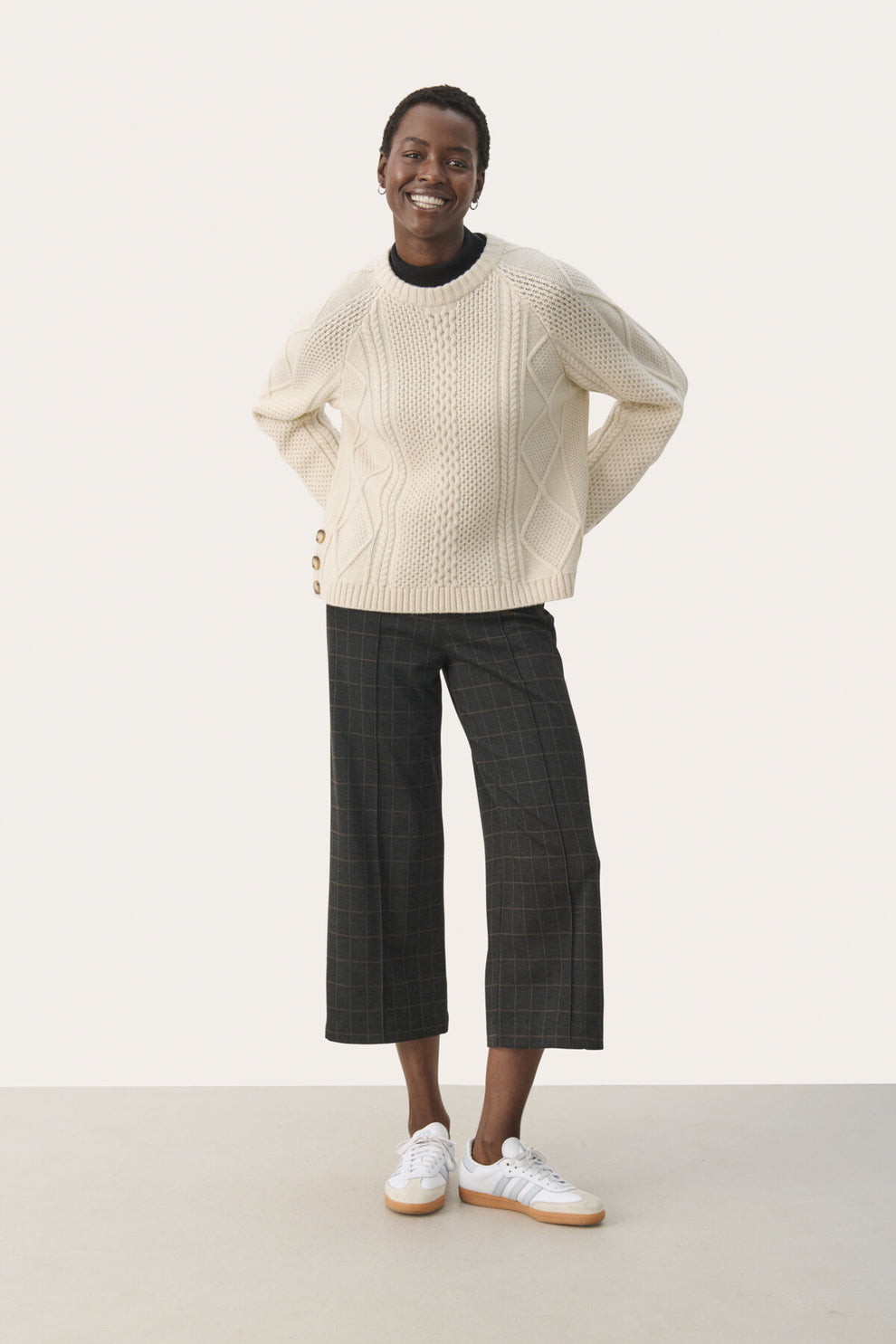Part Two W IIisan Pants Grey Check