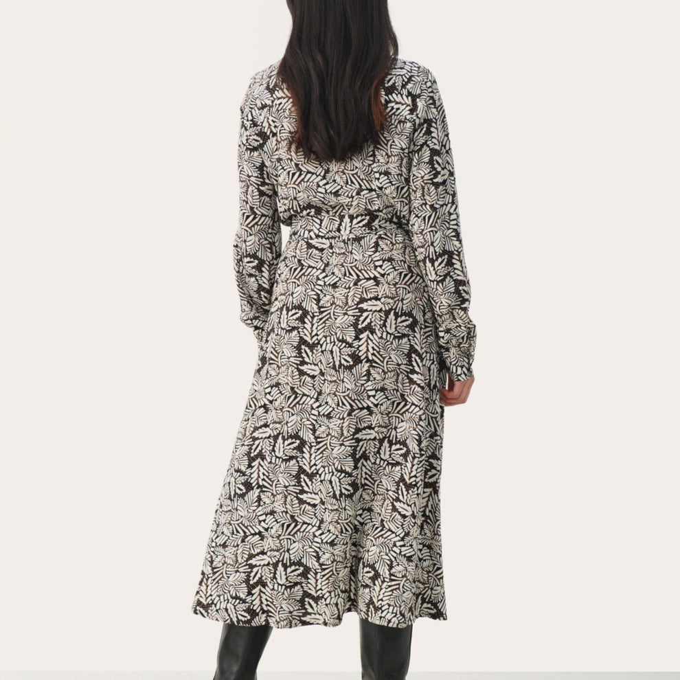 Part Two W Shelby Skjorte Black Leaf Print
