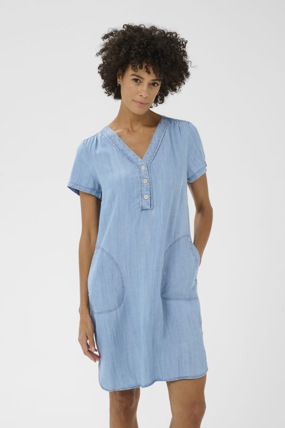 Part Two KaminasPW DR Kjole Light Blue Denim