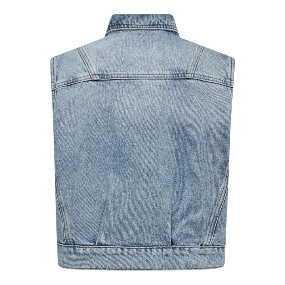 Co´Couture BowieCC Denim Vest Fade Denim