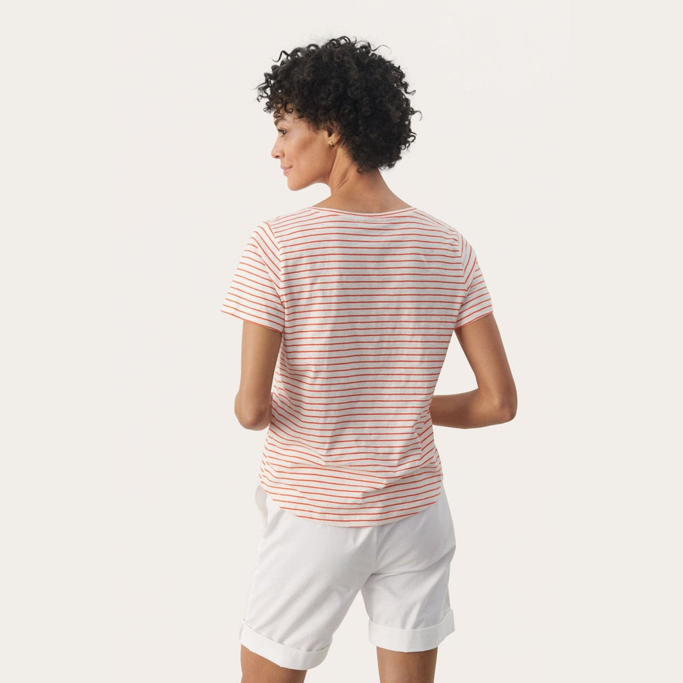 Part Two W Gesinas T-Shirt Mandarin Red Stripe