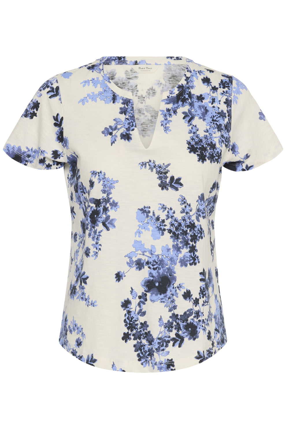 Part Two GesinasPW TS Blouse Blue Shadow Flower