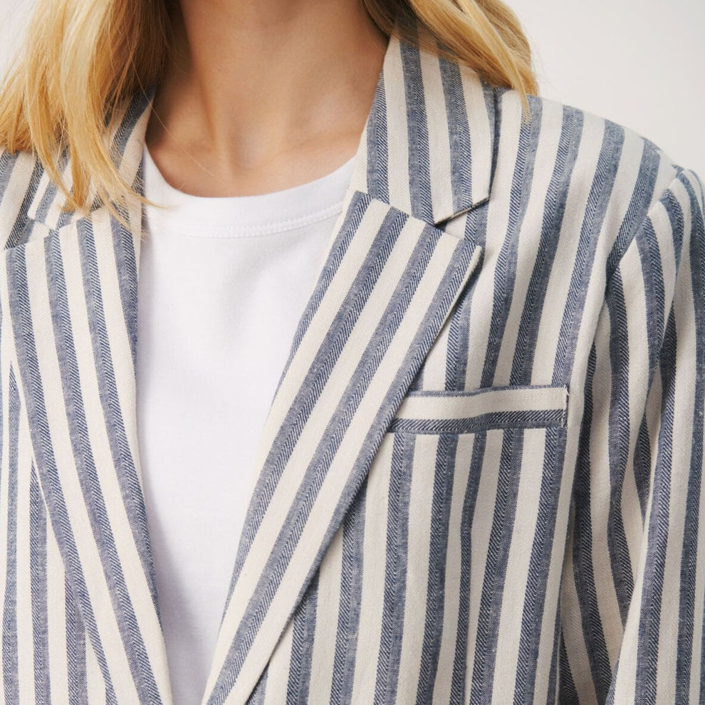 Part Two W Beri Blazer Midnight Navy Stripe