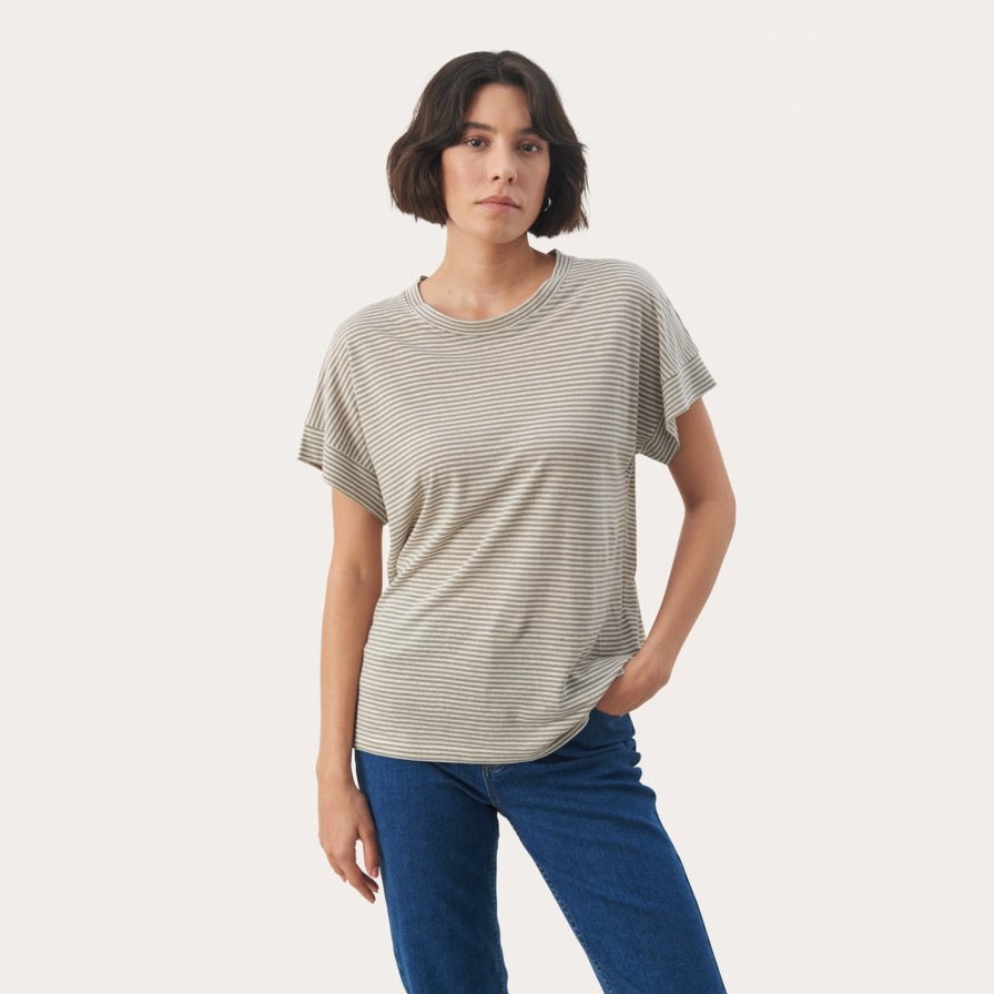Part Two W EmeliePW T-Shirt Vetiver Stripe