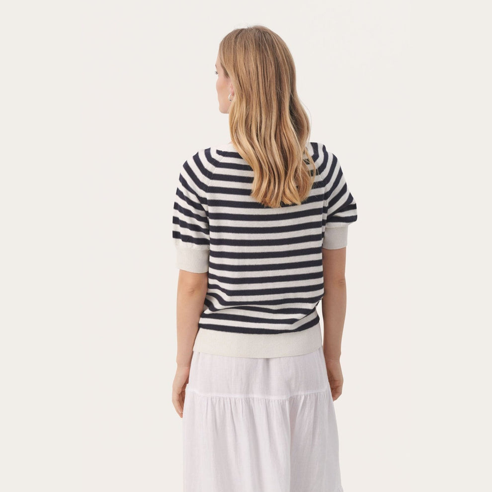 Part Two W GlenniePW PU Dark Navy Stripe