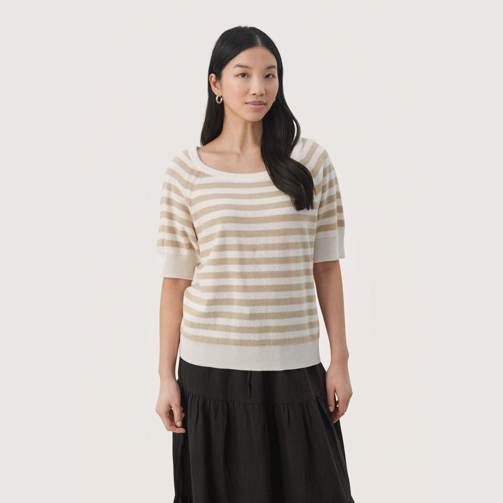 Part Two W GlenniePW PU White Pepper Stripe