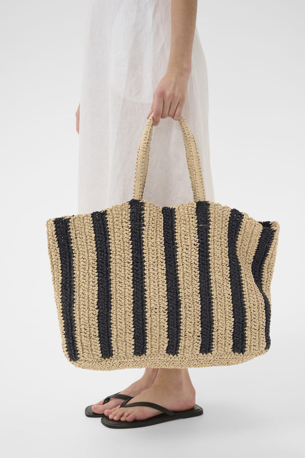 Part Two GiorgiaPW Bag Natural and Black Stripe