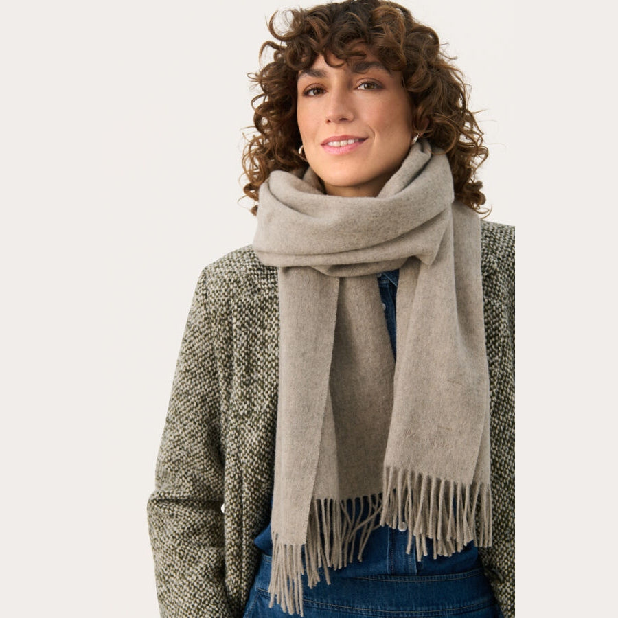 Part Two W Kitha Scarf Light Beige Melange
