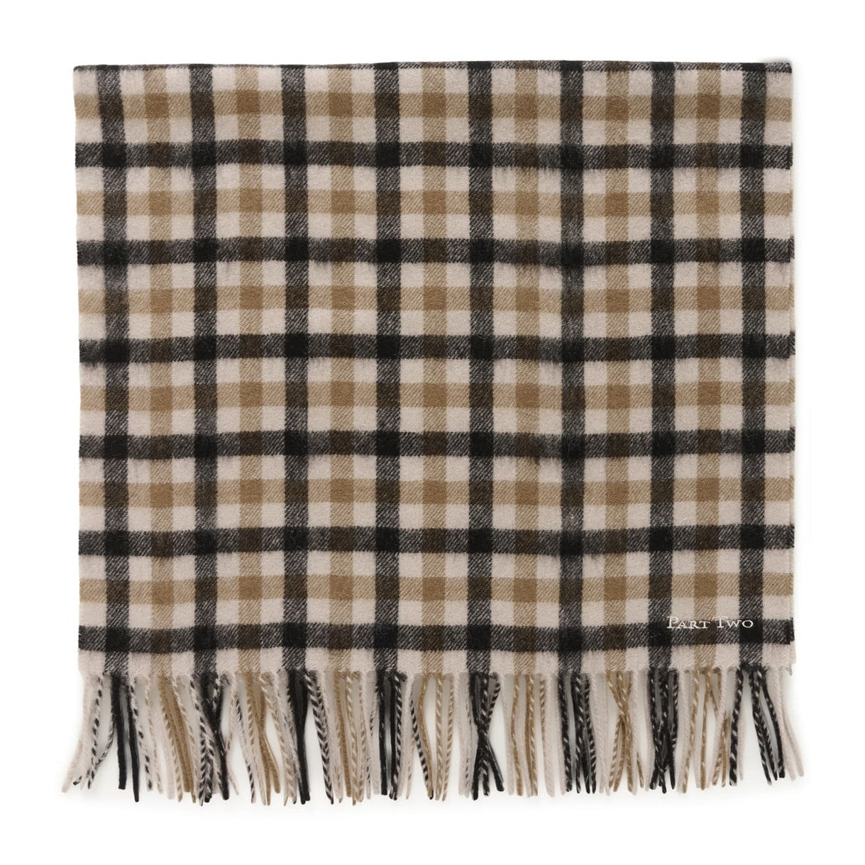Part Two KithaPW SC Scarf Black Check