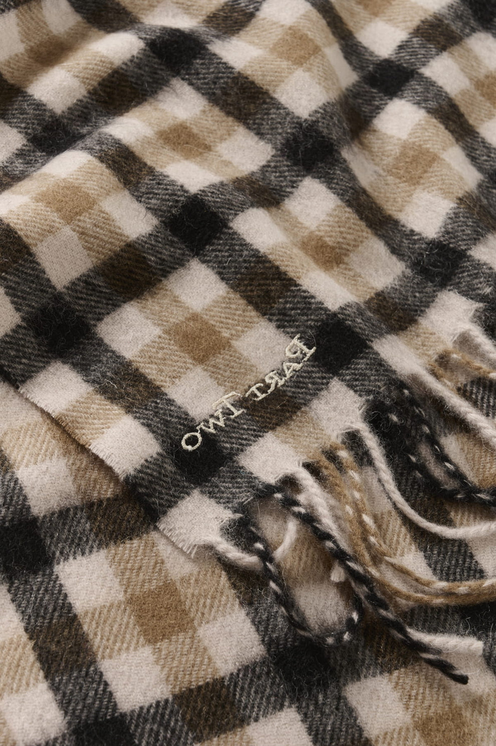 Part Two KithaPW SC Scarf Black Check
