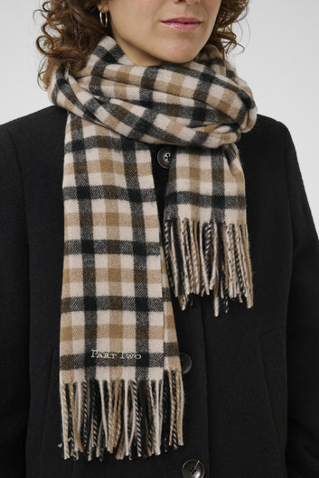 Part Two KithaPW SC Scarf Black Check