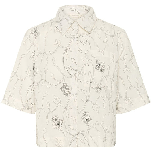 Part Two TonnaPW SH Shirt Black Stitch on White