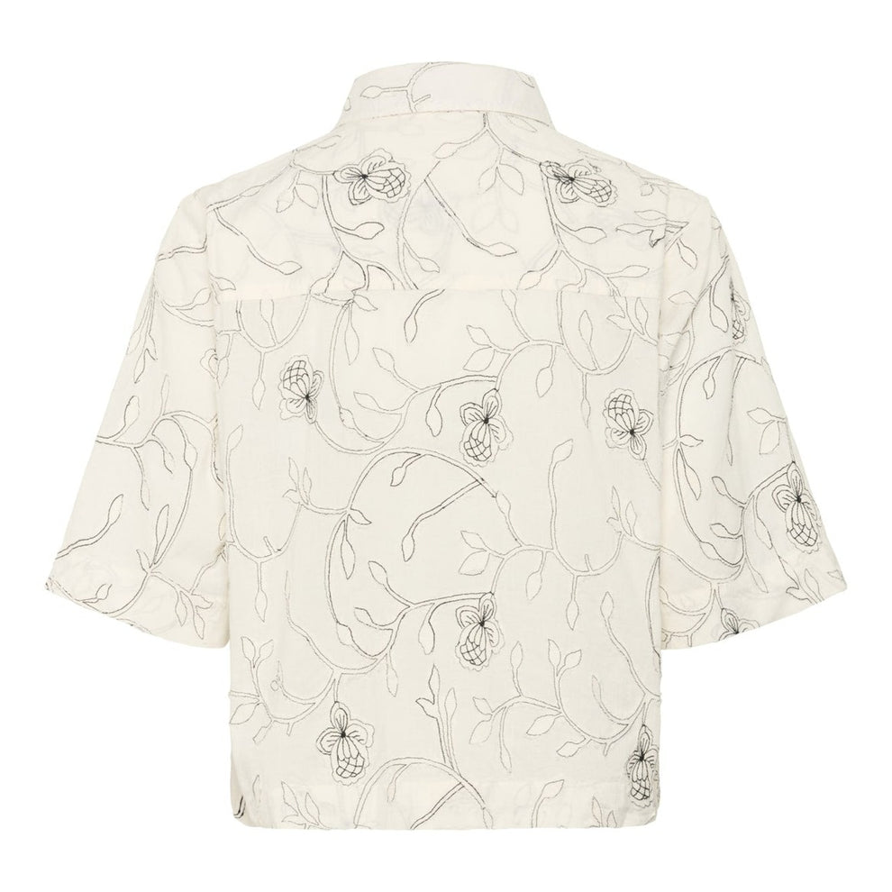 Part Two TonnaPW SH Shirt Black Stitch on White