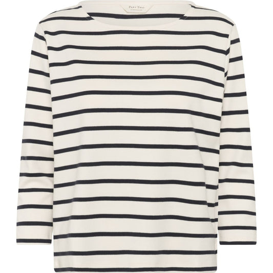 Part Two NelaPW TS T-shirt Dark Navy Stripe