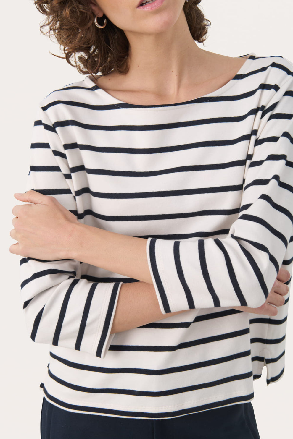 Part Two NelaPW TS T-shirt Dark Navy Stripe