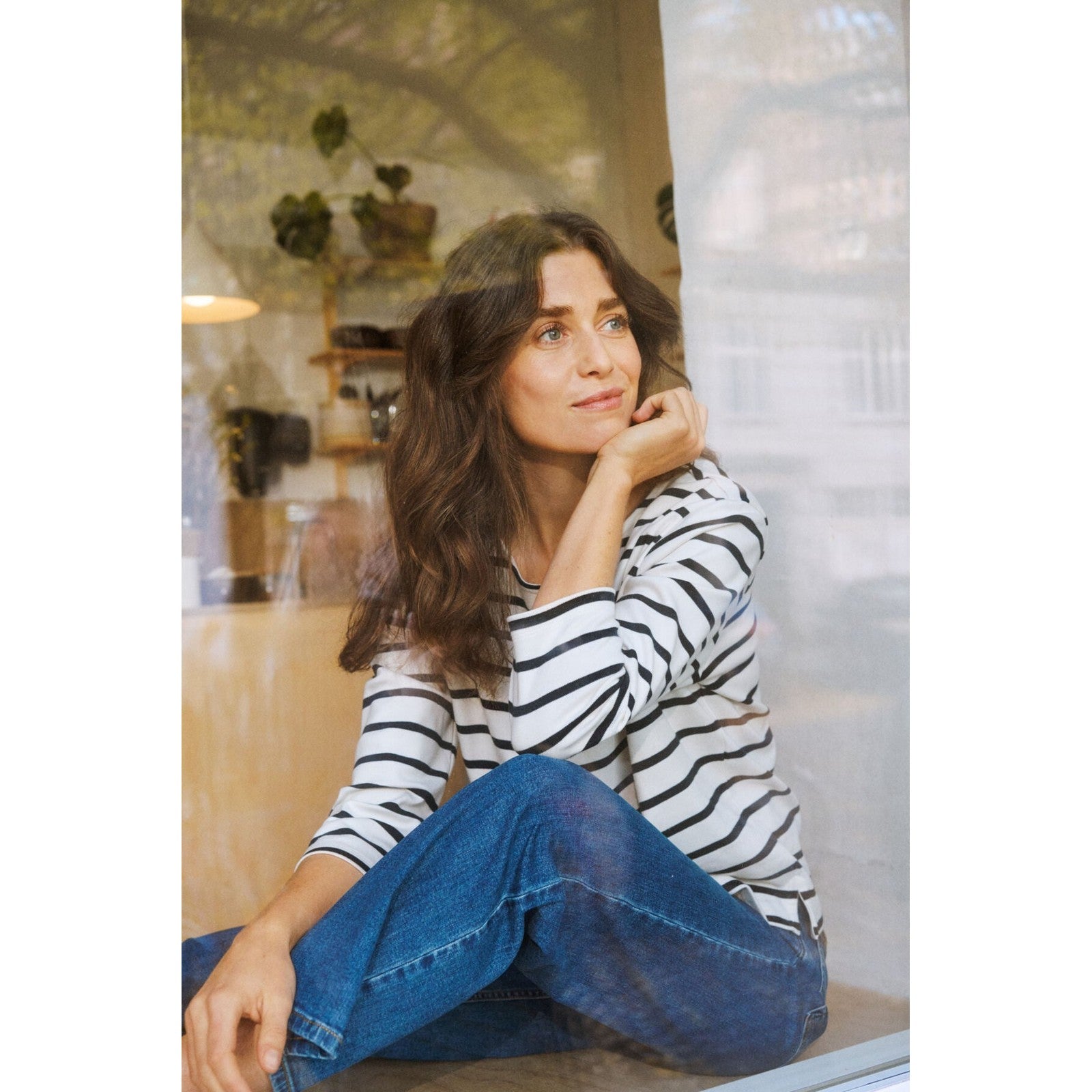 Part Two NelaPW TS T-shirt Dark Navy Stripe