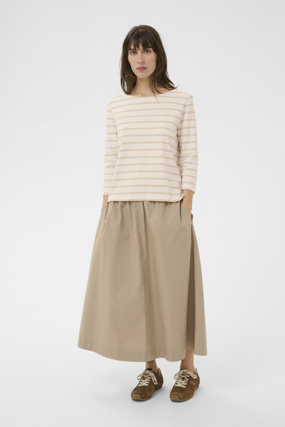 Part Two NelaPW TS T-shirt French Oak Stripe