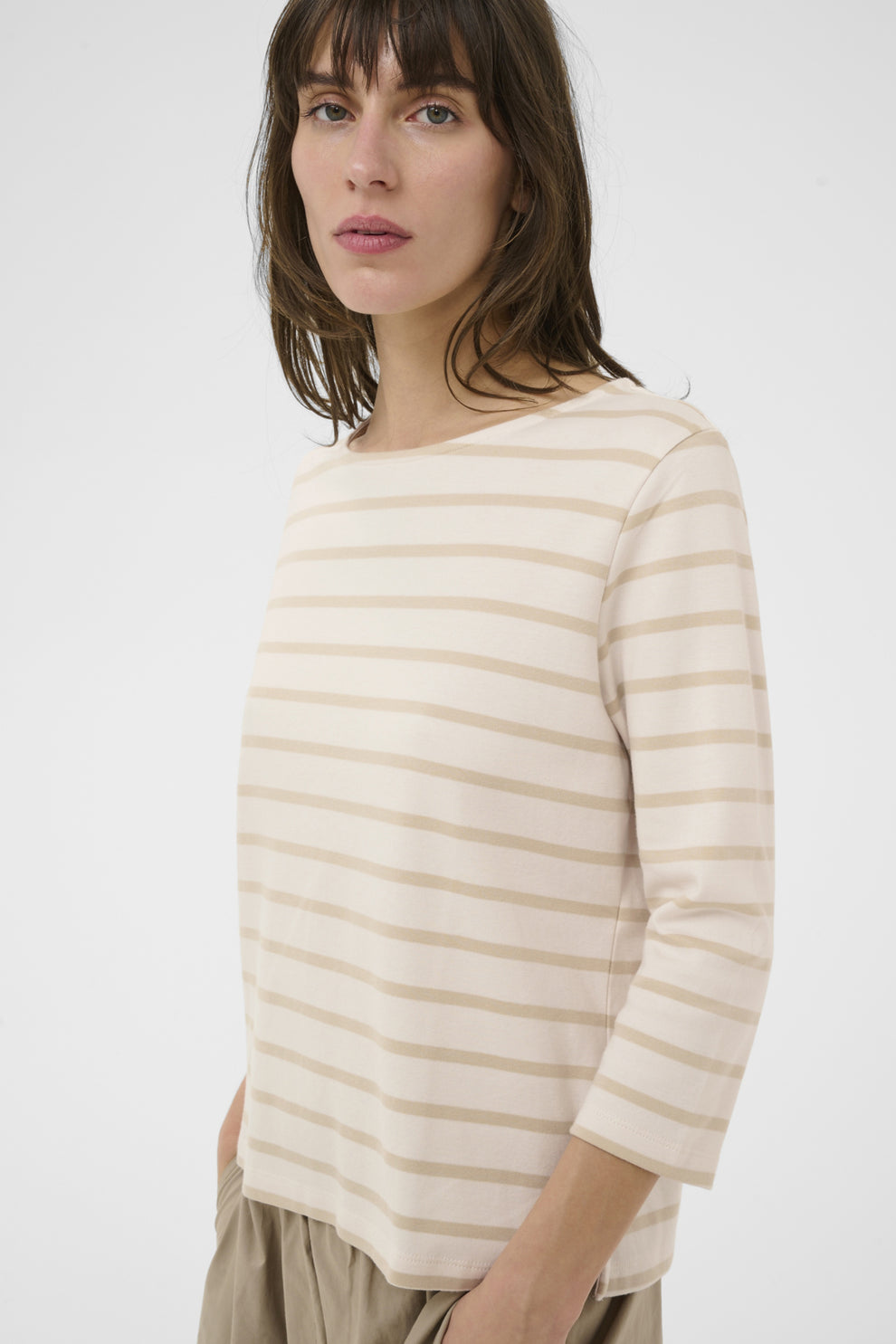 Part Two NelaPW TS T-shirt French Oak Stripe