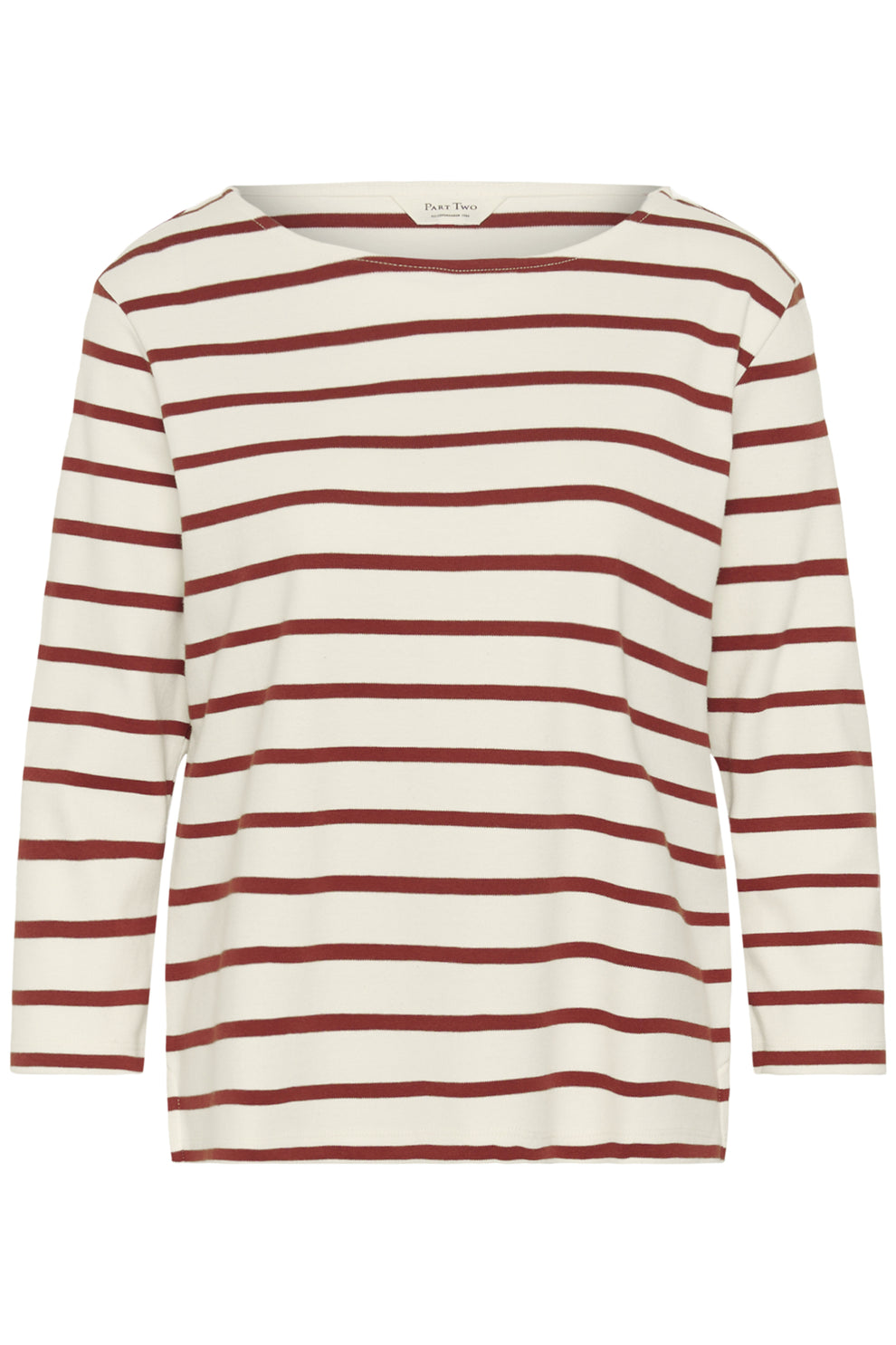 Part Two NelaPW T-shirt Eggnog/Roasted Russet Stripe
