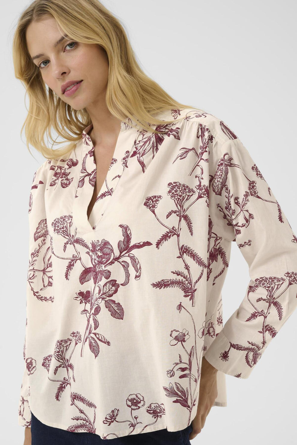 Part Two W Natale Blouse Tawny Port Botan