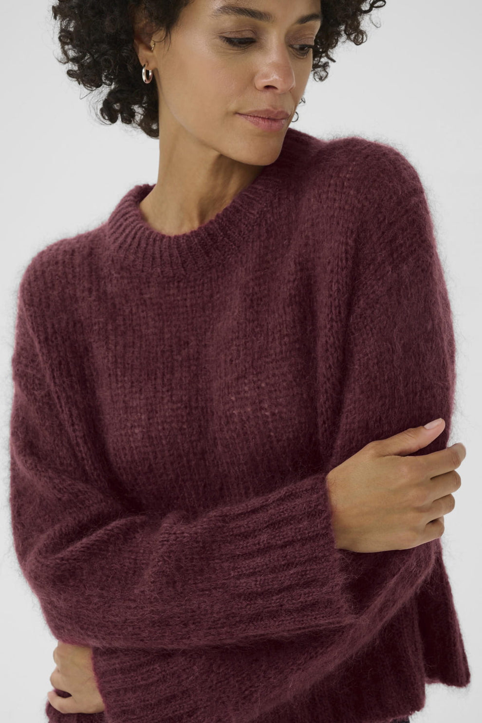 Part Two W Sille Pullover Tawny Port