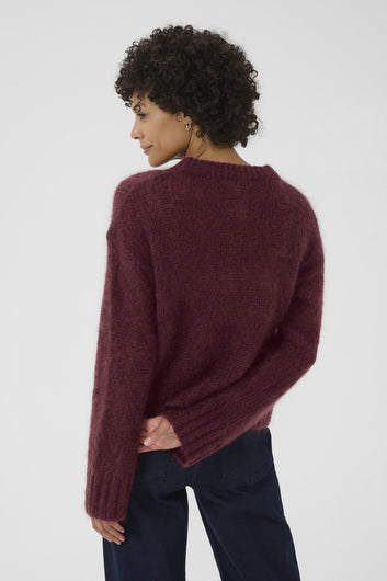 Part Two W Sille Pullover Tawny Port