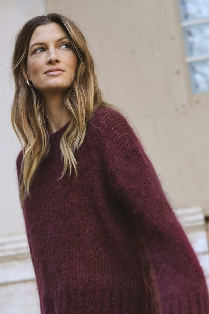 Part Two W Sille Pullover Tawny Port