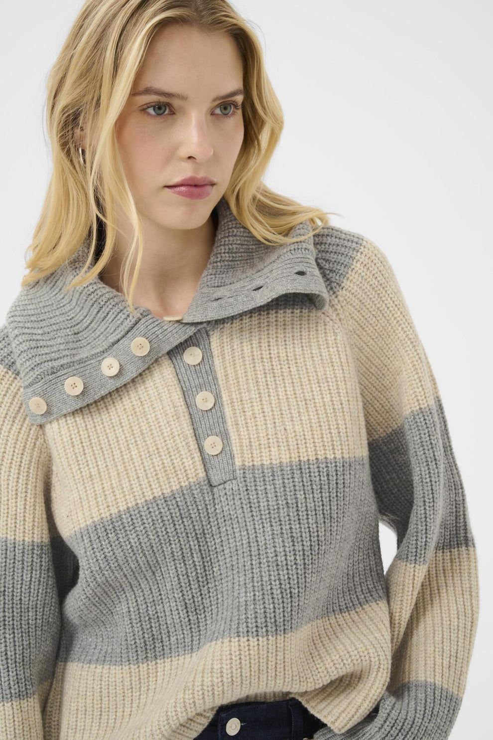 Part Two W Simra Pullover French Oak Grey