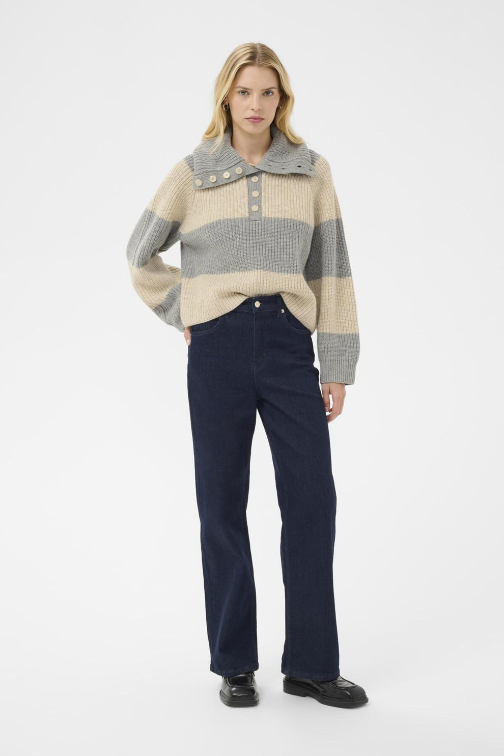 Part Two W Simra Pullover French Oak Grey